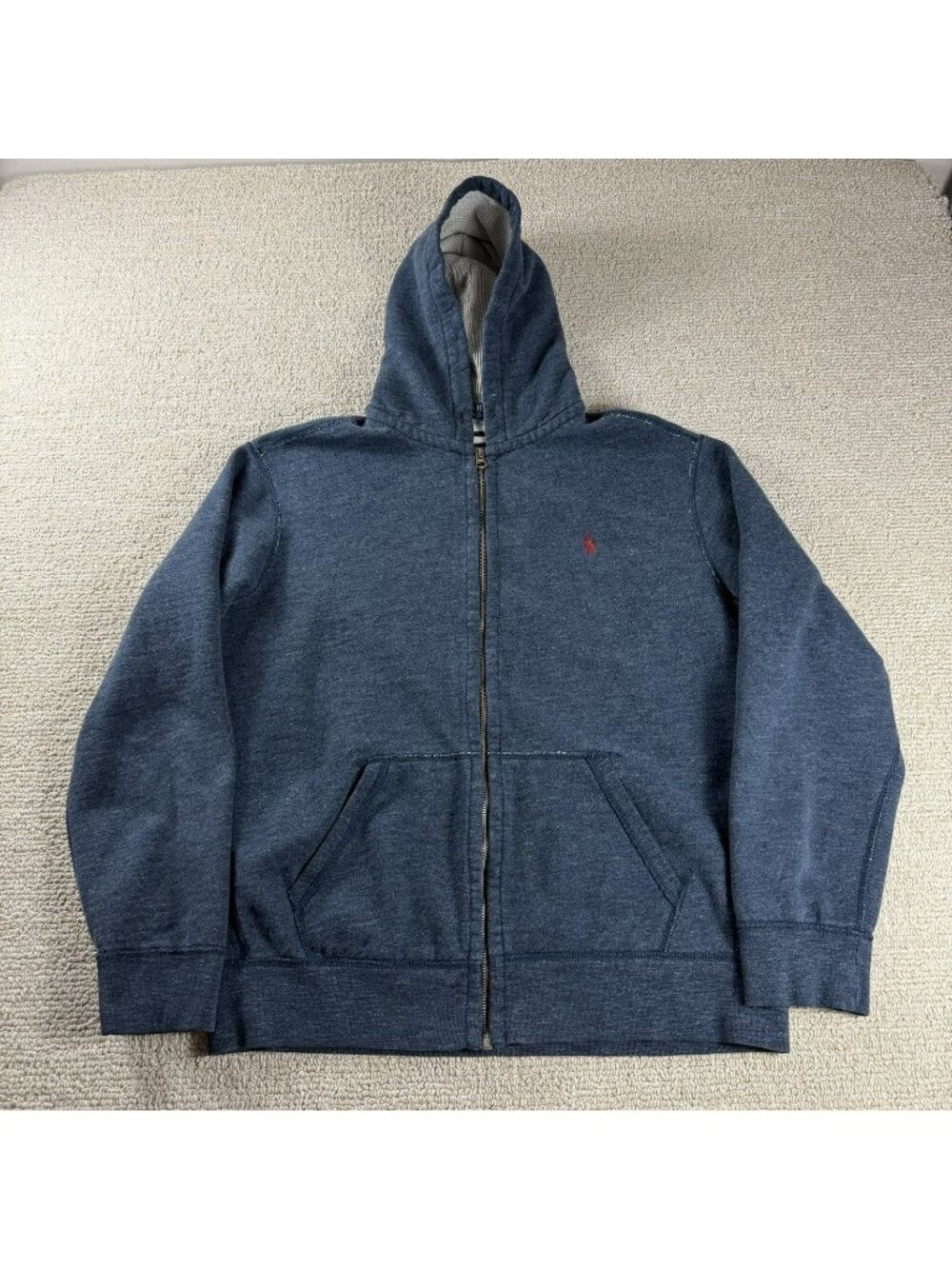 Polo Ralph Lauren Heather Terry Hooded Jacket Blue Men’s Size XL